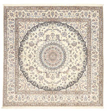絨毯 ナイン 6La 260X265 正方形 ベージュ/ライトグレー 大きな ( ペルシャ/イラン)