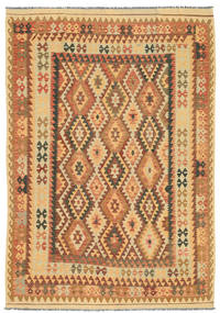  204X288 Kilim Afghan Old Style Rug Wool, Carpetvista