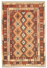  204X309 Kilim Afghan Old Style Rug Wool, Carpetvista
