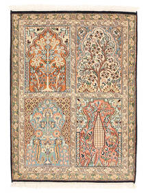 67X91 Kashmir Pure Silk Rug Oriental (Silk, India) Carpetvista