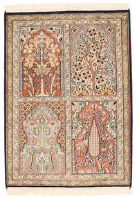 65X90 Kashmir Pure Silk Rug Oriental (Silk, India) Carpetvista