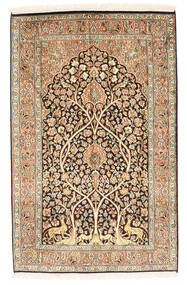 Oriental Kashmir Pure Silk Rug 81X127 Silk, India Carpetvista
