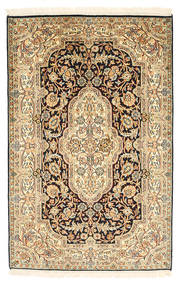  Oriental Kashmir Pure Silk Rug 81X126 Silk, India Carpetvista