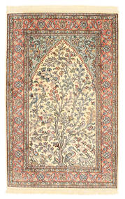 81X125 Kashmir Pure Silk Rug Oriental (Silk, India) Carpetvista