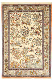  Kashmir Pure Silk Pictorial Rug 126X190 Carpetvista