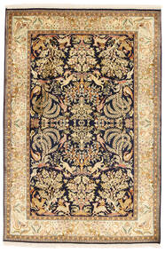 126X187 Kashmir Pure Silk Pictorial Rug Oriental (Silk, India) Carpetvista