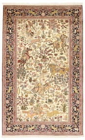 絨毯 カシミール ピュア シルク 画像/絵 126X202 (絹, インド)
