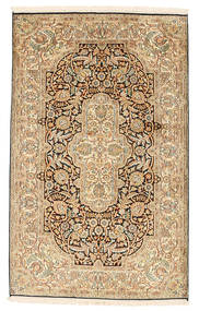  97X156 円形 小 カシミール ピュア シルク 絨毯 絹, Carpetvista