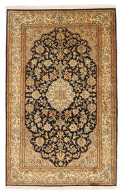  101X155 Medallion Small Kashmir Pure Silk Rug Silk, Carpetvista