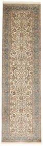 80X282 絨毯 カシミール ピュア シルク オリエンタル 廊下 カーペット (絹, インド) Carpetvista