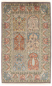  97X157 Medallion Small Kashmir Pure Silk Rug Silk, Carpetvista