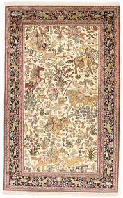  Oriental Kashmir Pure Silk Pictorial Rug 126X204 Silk, India Carpetvista