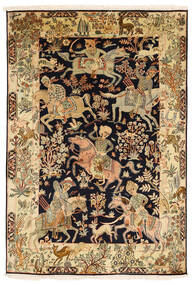  Kashmir Pure Silk Pictorial Rug 128X187 Silk Small Carpetvista