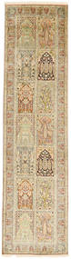 77X300 絨毯 カシミール ピュア シルク オリエンタル 廊下 カーペット (絹, インド) Carpetvista