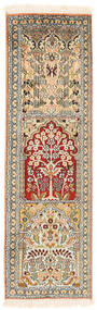  Oriental Kashmir Pure Silk Rug 38X122 Runner
 Silk, India Carpetvista