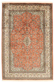 125X187 Kashmir Pure Silk Rug Oriental (Silk, India) Carpetvista