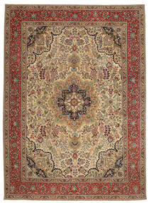 絨毯 タブリーズ パティナ 295X405 茶色/オレンジ 大きな (ウール, ペルシャ/イラン)