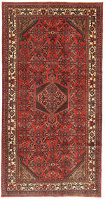 絨毯 ペルシャ ハマダン パティナ 158X310 廊下 カーペット ダークレッド/ブラック (ウール, ペルシャ/イラン)