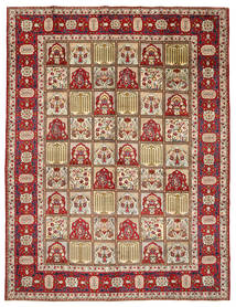 298X383 Yazd Rug Oriental Red/Beige Large (Wool, Persia/Iran) Carpetvista