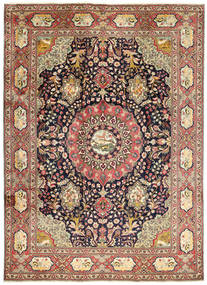  Persian Tabriz Rug 256X356 Brown/Beige Carpetvista