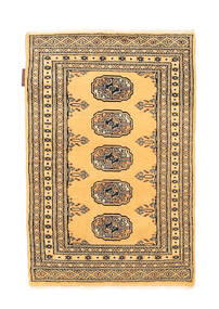  62X90 Medaillon Klein Pakistan Buchara 2Ply Teppich Wolle, Carpetvista
