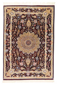  クム シルク 署名: Rezai 絨毯 99X144 ペルシャ シルクカーペット 小
