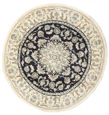  Oriental Nain Rug Ø 193 Round Wool, Persia/Iran Carpetvista