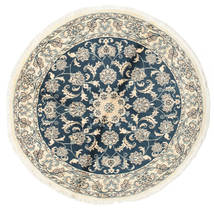  Orientalischer Nain Teppich Ø 144 Rund Wolle, Persien/Iran Carpetvista