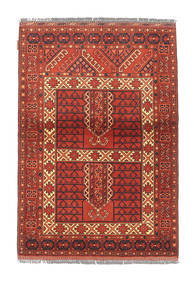Afghan Kargahi Vloerkleed 104X151 Rood/Donkerrood Wol, Afghanistan Carpetvista