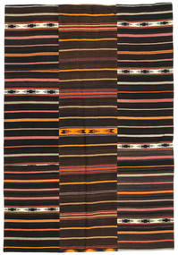Kilim Patchwork Rug 160X230 Brown/Orange Wool, Turkey Carpetvista