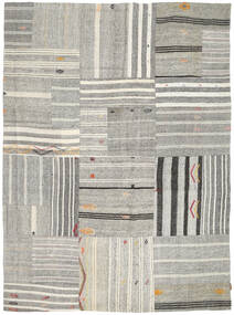 236X317 Kelim Patchwork Teppich Moderner (Wolle, Türkei) Carpetvista