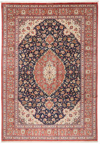  Orientalischer Ghom Seide Teppich 240X348 Rot/Orange Seide, Persien/Iran