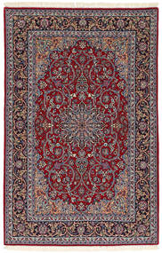  イスファハン 絹の縦糸 絨毯 112X174 ペルシャ ウール 小