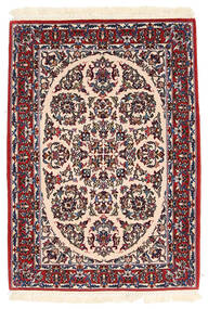 Isfahan Seidenkette Teppich 73X105 Wolle, Persien/Iran