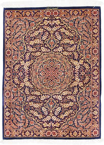  Orientalischer Ghom Seide Teppich 57X74 Seide, Persien/Iran