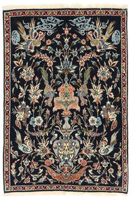 Isfahan Seidenkette Teppich 79X115 Wolle, Persien/Iran Carpetvista