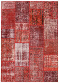  160X230 Patchwork Teppich Rot Türkei Carpetvista