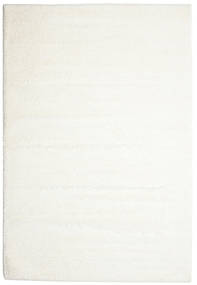 Shaggy Sadeh 200X300 White Plain (Single Colored) Rug