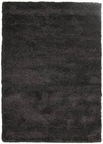  160X230 単色 シャギー ラグ シャギー Sadeh 絨毯 - ブラック/グレー