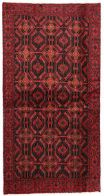 100X190 Tappeto Beluch Fine Orientale Rosso/Rosso Scuro (Lana, Persia/Iran) Carpetvista