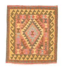  95X105 Klein Kelim Afghan Old Stil Teppich Wolle, Carpetvista