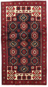 Beluch Fine Teppe 100X180 Mørk Rød/Mørk Rosa Ull, Persia/Iran Carpetvista