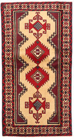  Oriental Baluch Fine Rug 98X189 Beige/Red Wool, Persia/Iran Carpetvista