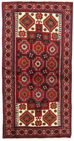  Oriental Baluch Fine Rug 102X195 Dark Red/Red Wool, Persia/Iran Carpetvista