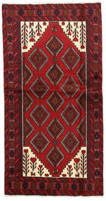  Oosters Beluch Fine Vloerkleed 102X195 Donkerrood/Bruin Wol, Perzië/Iran Carpetvista