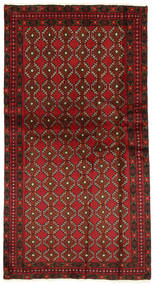  Orientalisk Beluch Fine Matta 103X190 Röd/Brun Ull, Persien/Iran Carpetvista