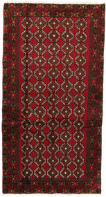  Orientalsk Beluch Fine Teppe 101X185 Rød/Brun Ull, Persia/Iran Carpetvista