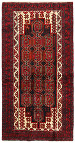  Oriental Baluch Fine Rug 103X200 Dark Red/Red Wool, Persia/Iran Carpetvista