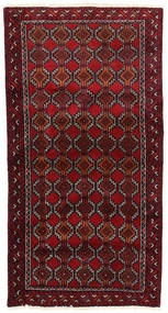 Belutsch Fine Teppich 93X178 Dunkelrot/Rot Wolle, Persien/Iran Carpetvista