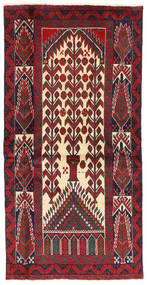 96X190 Beluch Fine Matta Orientalisk Röd/Mörkröd (Ull, Persien/Iran) Carpetvista